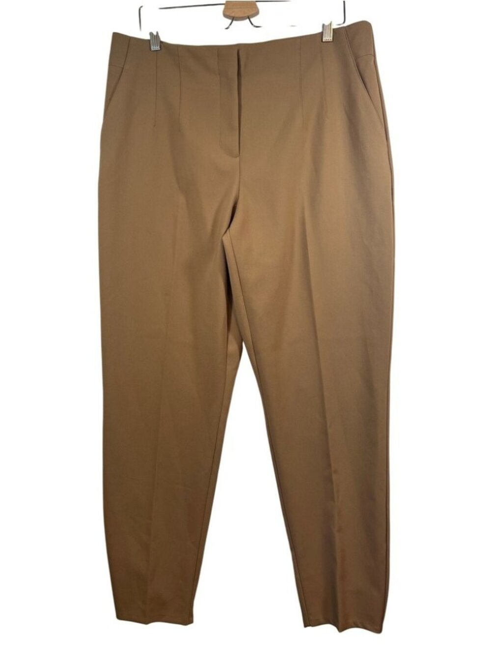 Melanie‎ Lyne Juliette Camel Tan Straight Leg Dress Pants Trousers Womens 14